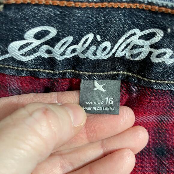 Eddie Bauer Women's Boyfriend Flannel Lined Utility Jeans - Size 16 - Plus Size - Picture 5 of 8